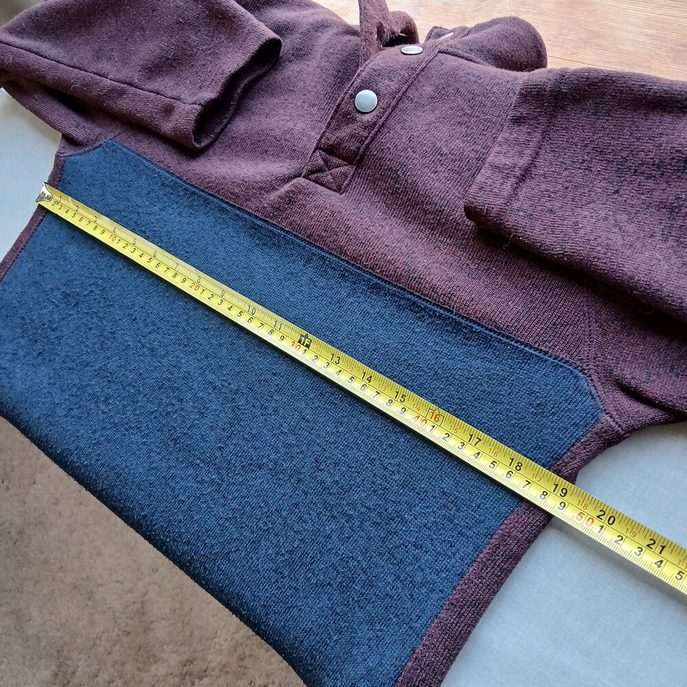 Sonoma The Supersoft Sweater Fleece S colorblock sweatshirt quarter snap pockets - Picture 10 of 16